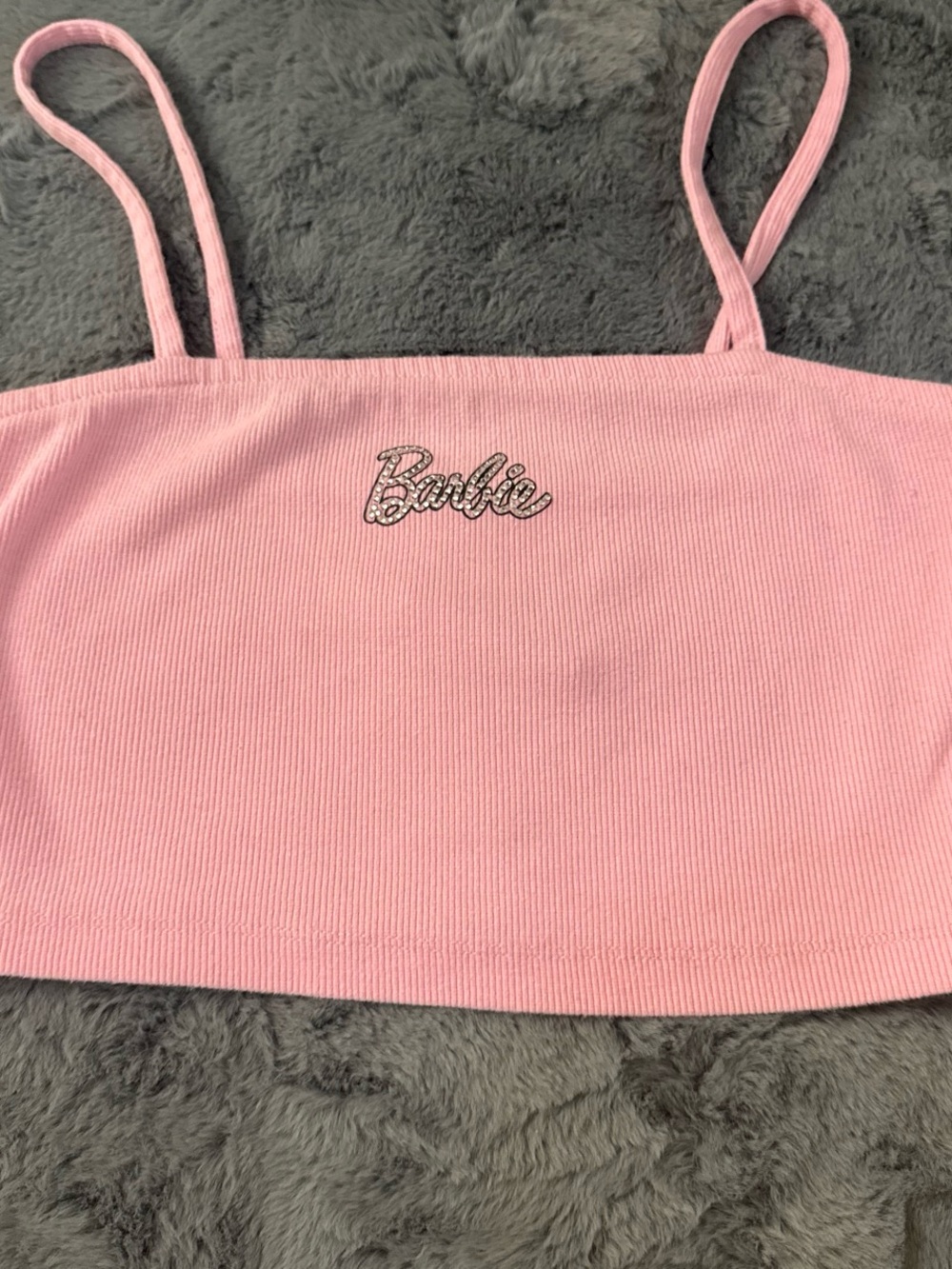 Forever 21 Pink Barbie Ribbed Bandeau Tank